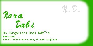 nora dabi business card